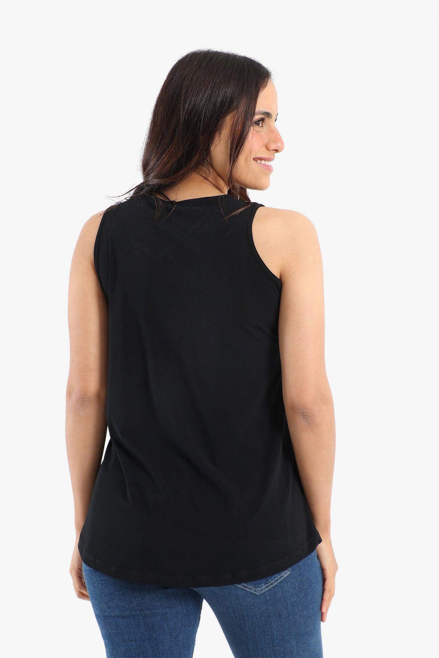 Black Voile Sleeveless Blouse - Carina - ??’????????ñ??�ÿ??ƒ?ÿ????