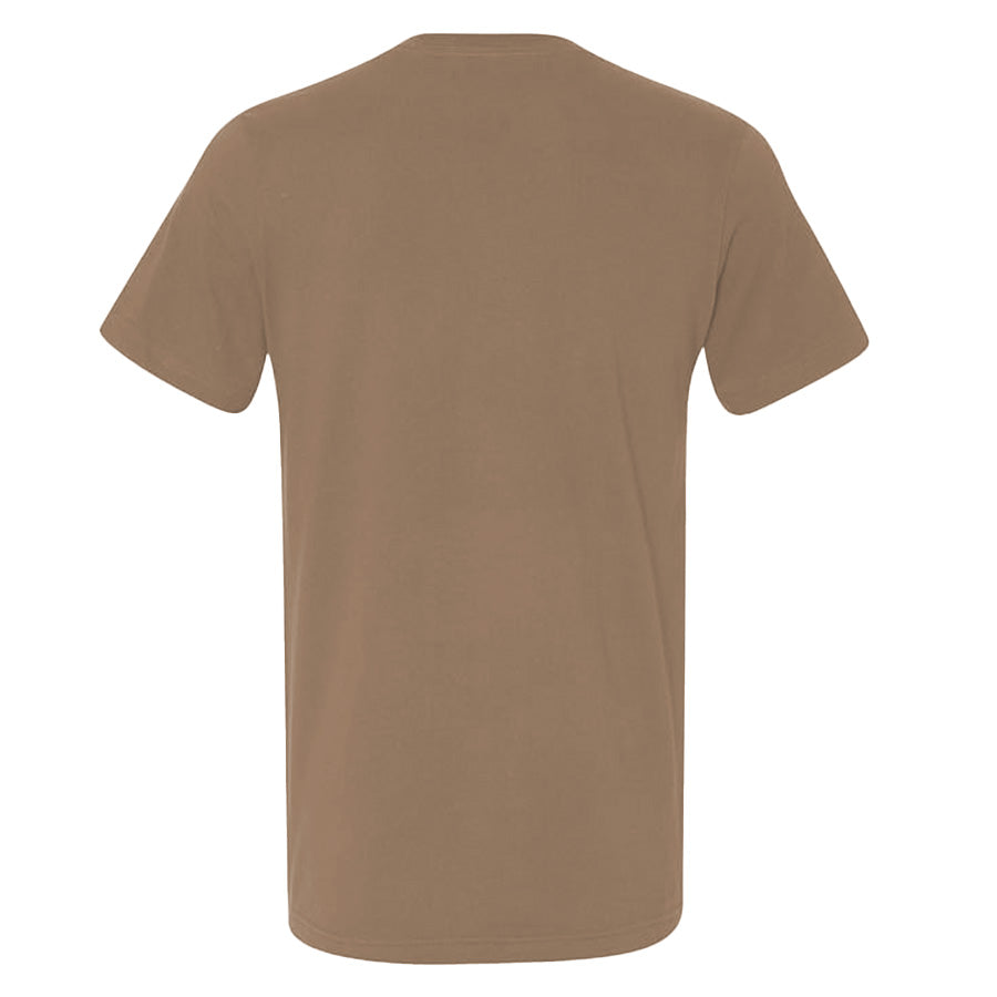 Doe Brown Cotton V-Neck T-Shirt - تي شيرت دو براون قطني برقبة على شكل حرف V
