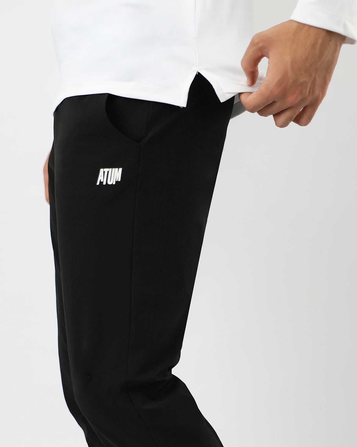 Black Slim-Fit Jogger Pants