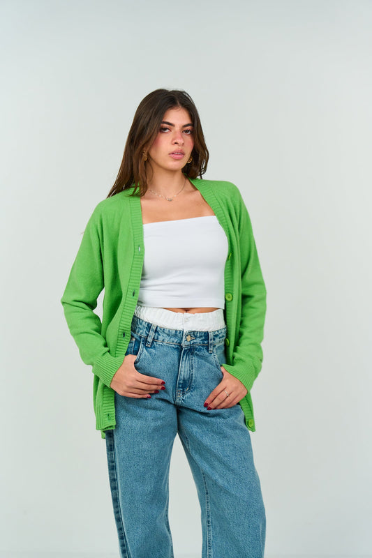 كارديجان مع زر للإغلاق