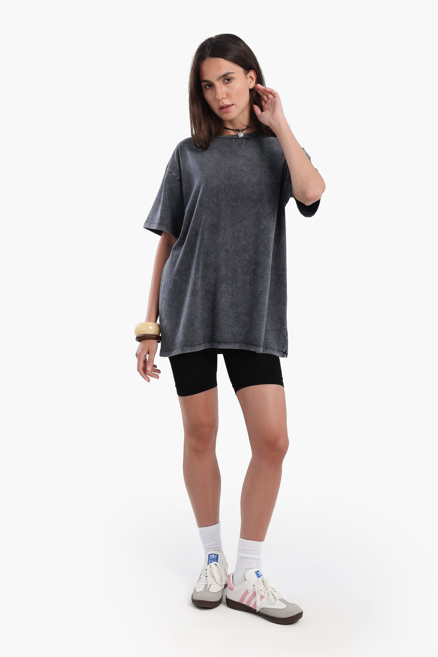 Heather Dark Grey Oversized T-Shirt