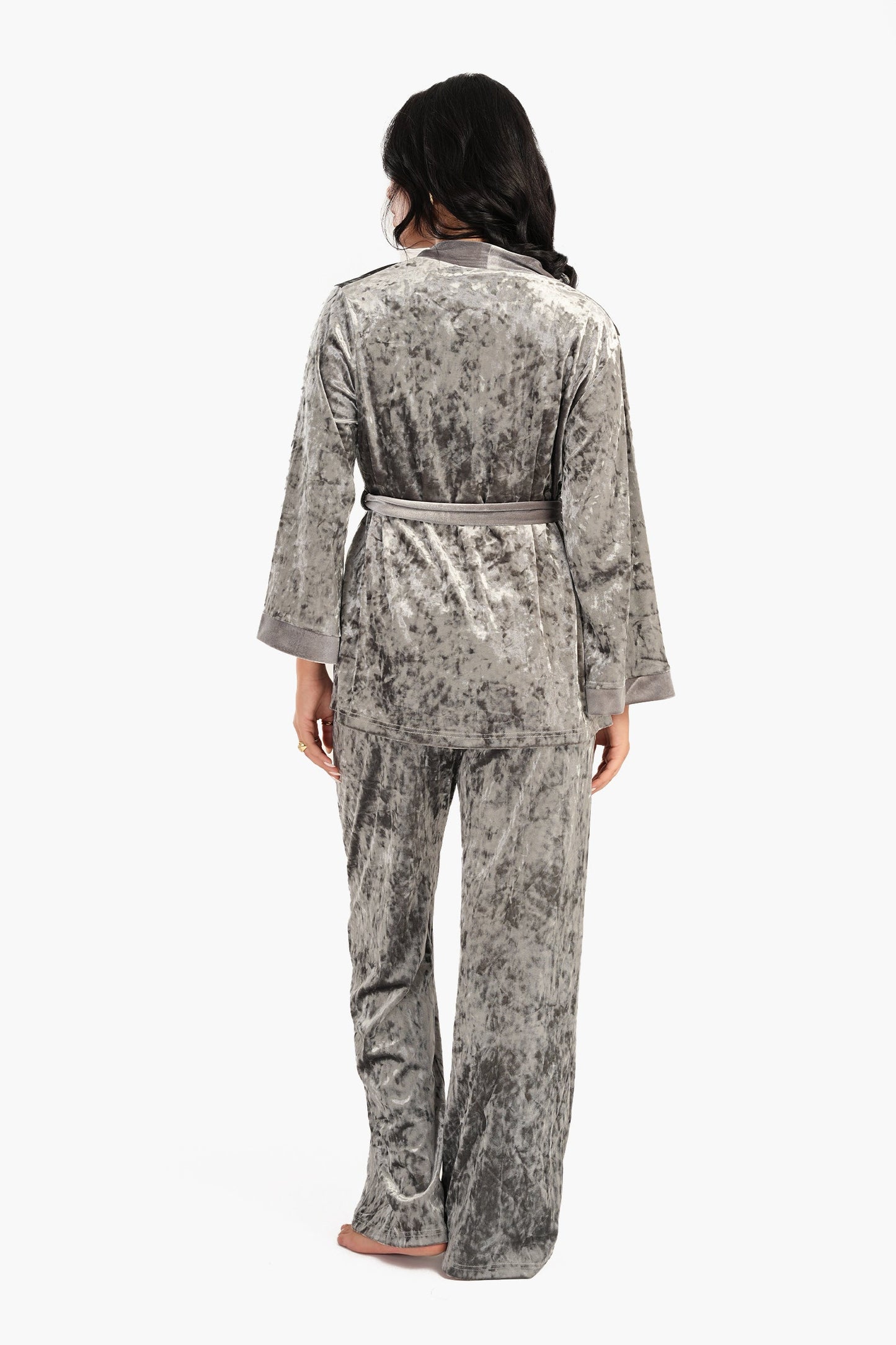 Velvet 3 Pieces Pyjama Set