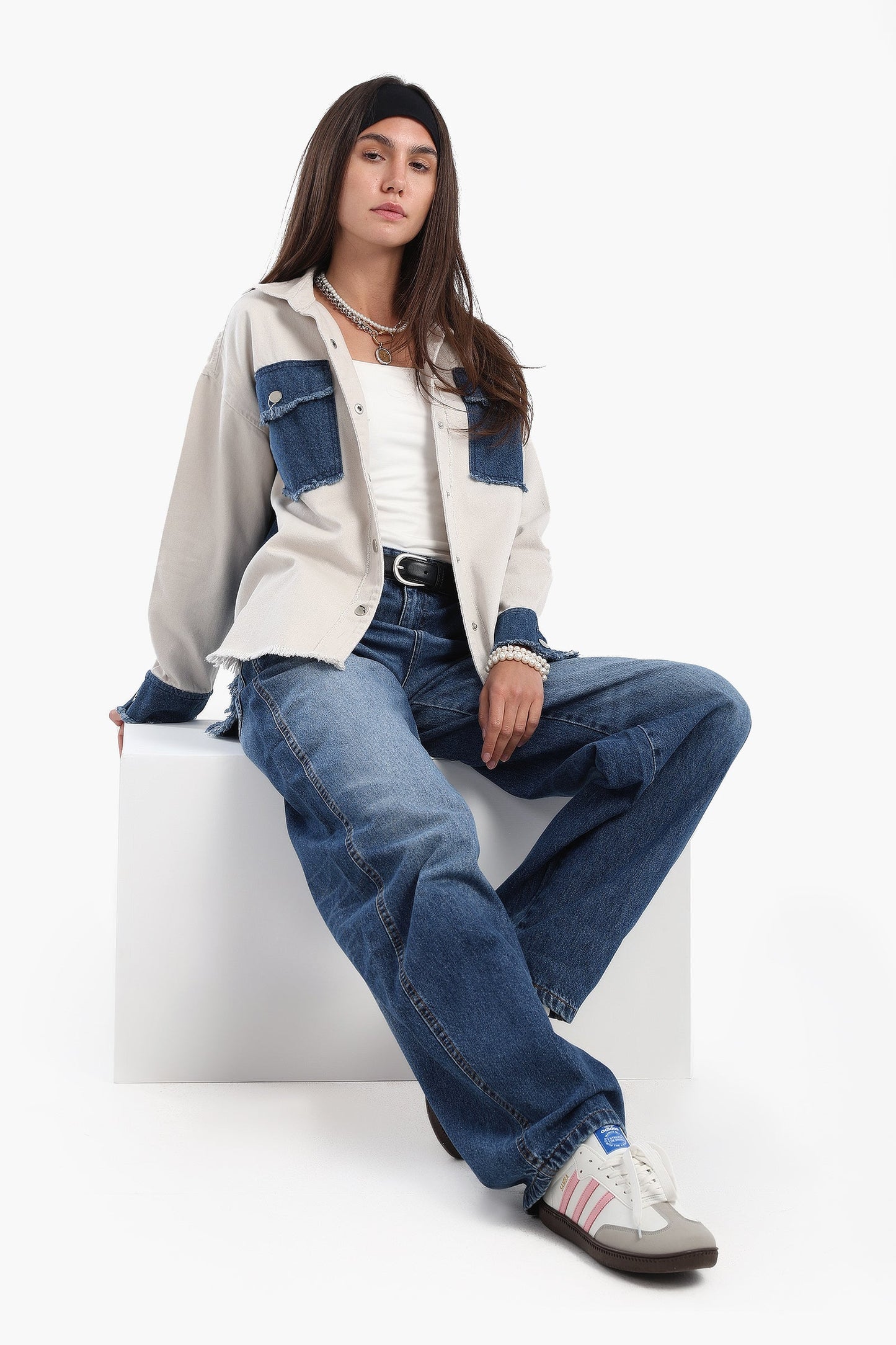 High Waist Washed Jeans