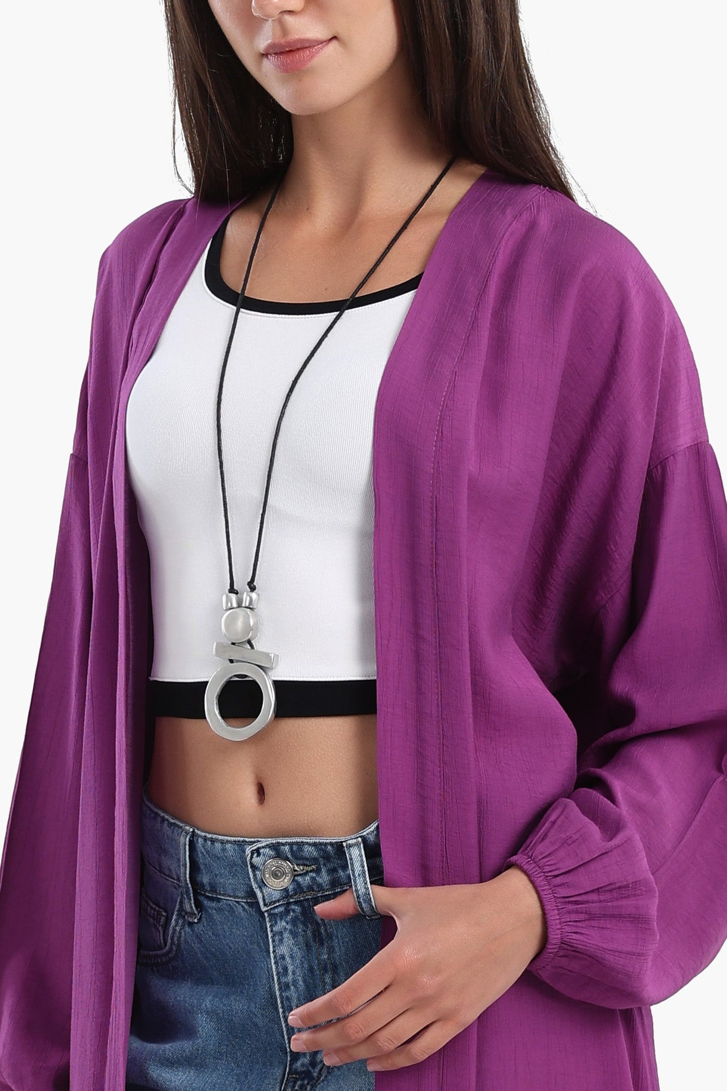 Summer Cardigan with Elastic Cuffs