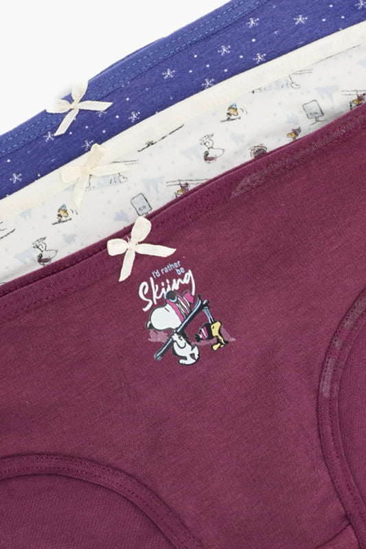 مجموعة من 3 سراويل بيكيني ملونة