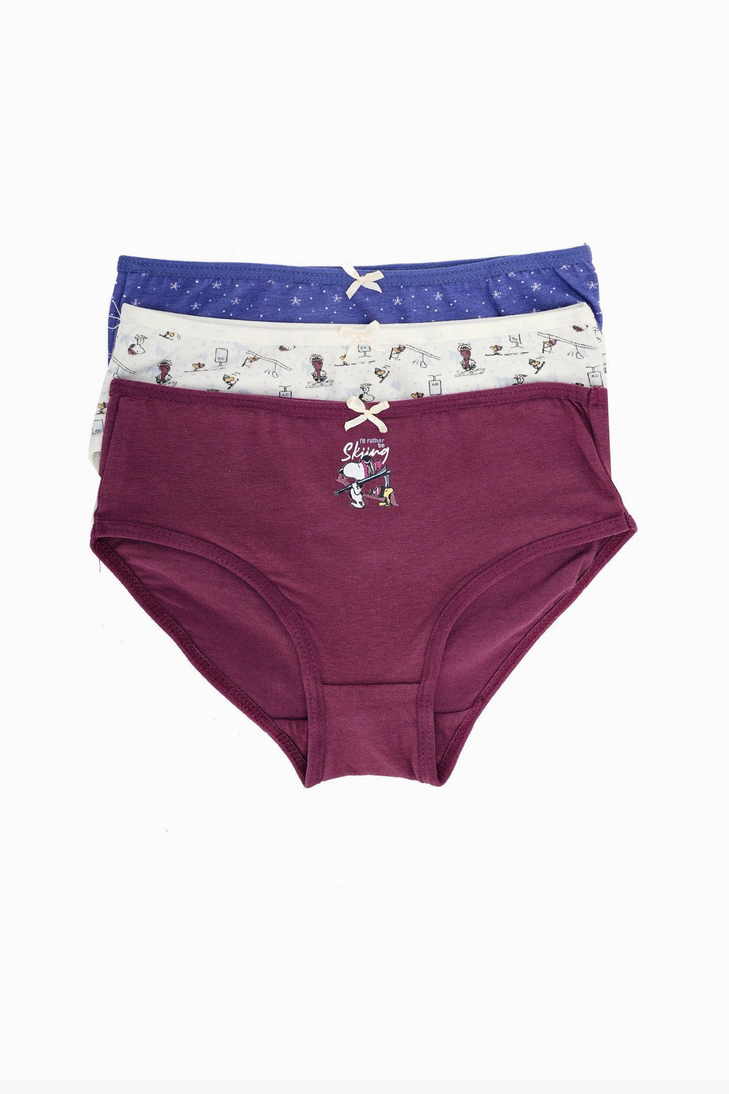 Pack of 3 Brief Panties for Teen Girls