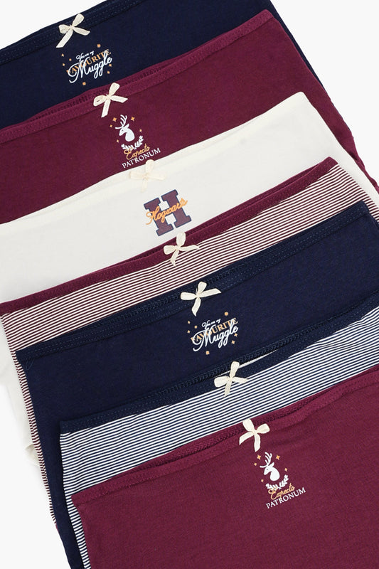 مجموعة من 7 سراويل داخلية كاملة ملونة