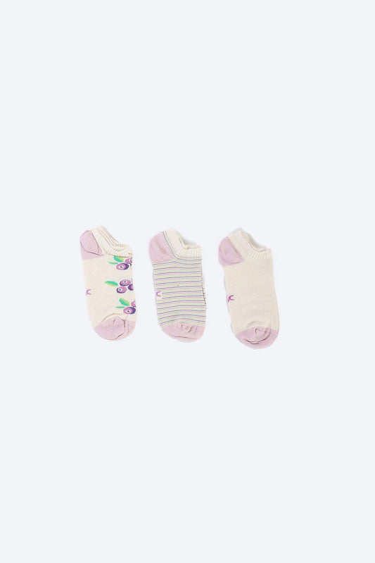 Cotton Ankle Socks - 3 Pairs - Carina - ??’????????ñ??�ÿ??ƒ?ÿ????