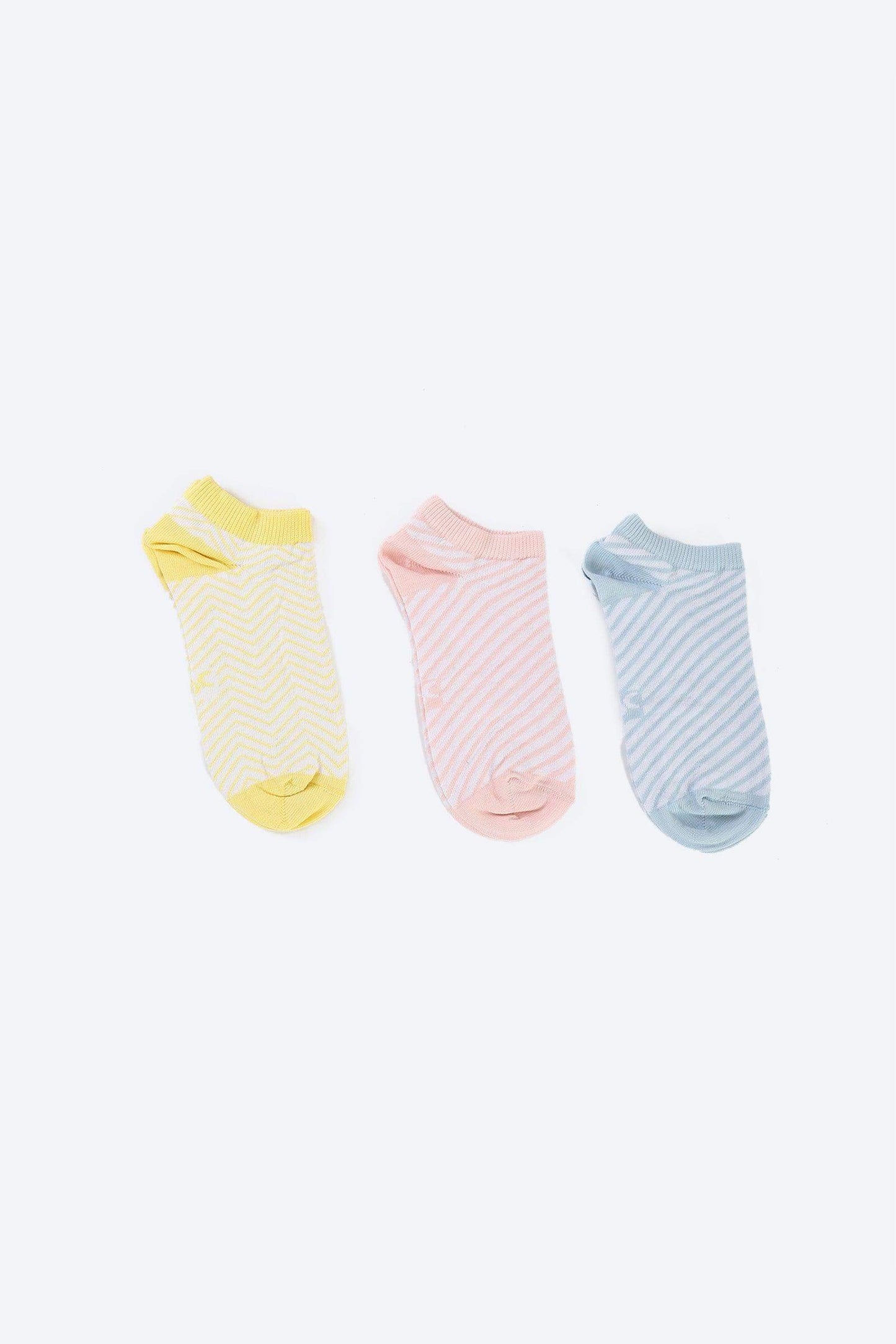 Cotton Ankle Socks - 3 Pairs - Carina - ??’????????ñ??�ÿ??ƒ?ÿ????