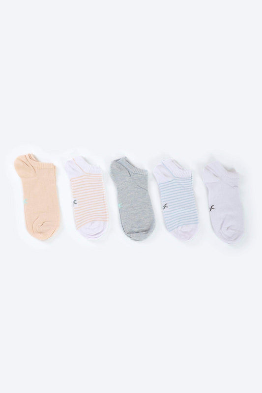 Cotton Ankle Socks - 5 Pairs - Carina - ??’????????ñ??�ÿ??ƒ?ÿ????
