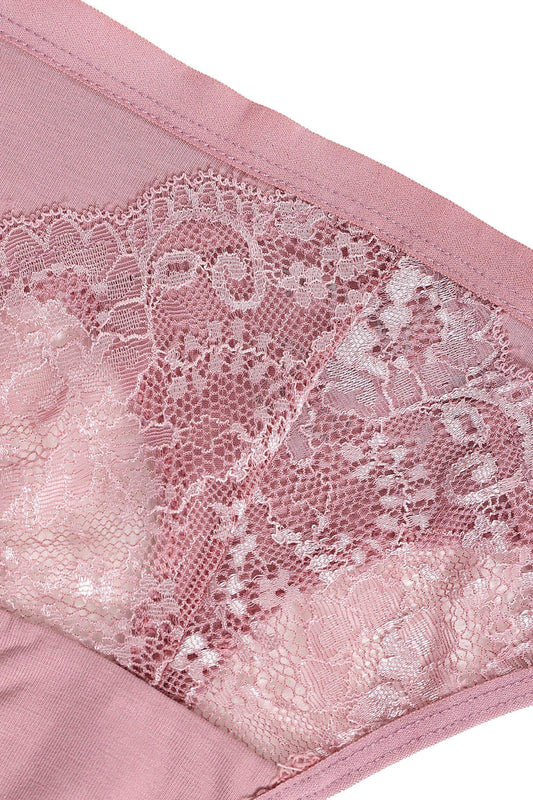 سروال داخلي من القطن مع دانتيل
