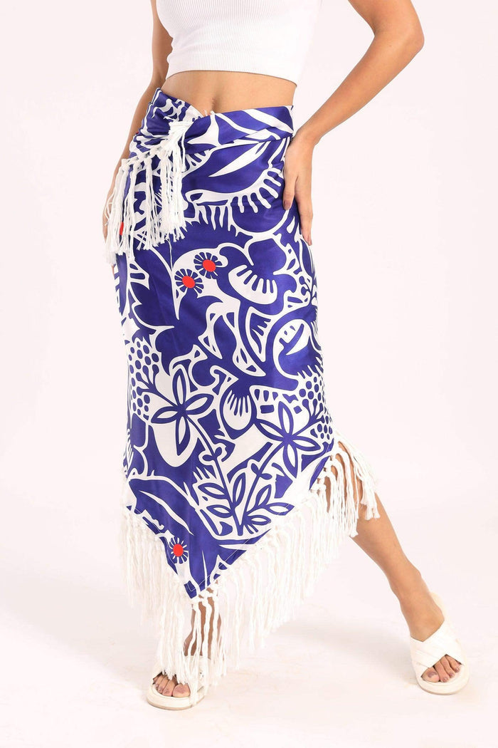 Cover-Up Skirt with Fringes