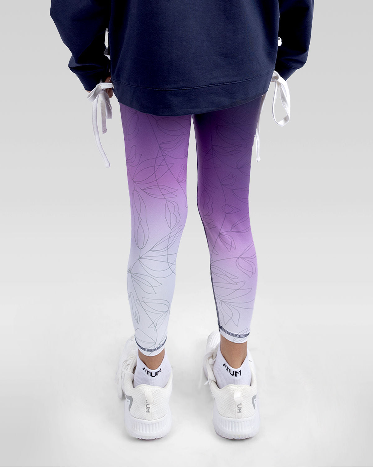 Navy Degrade Leggings for Girls