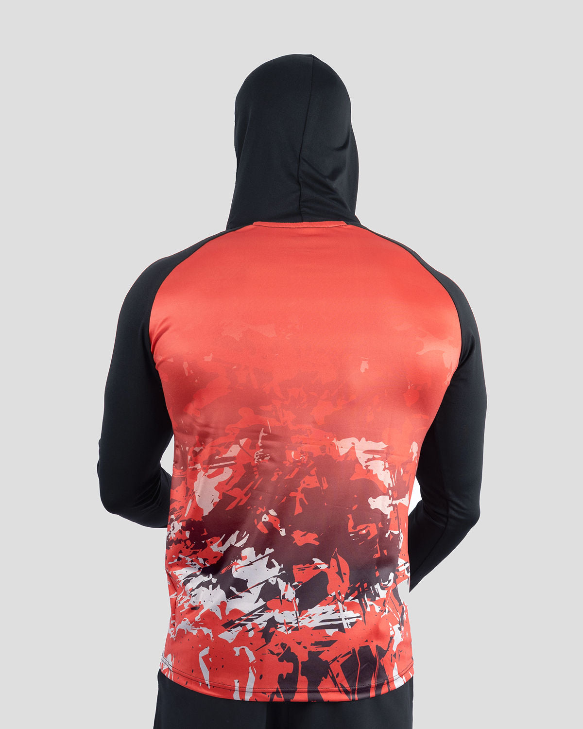 Red Sportive Hooded T-Shirt