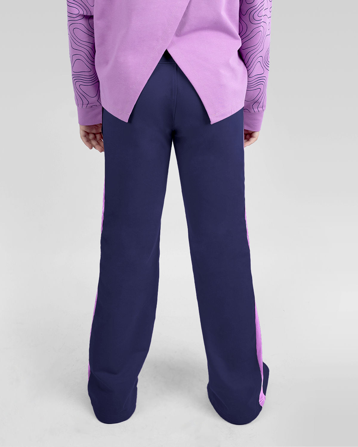 Bottom Slits Flare Pants for Girls