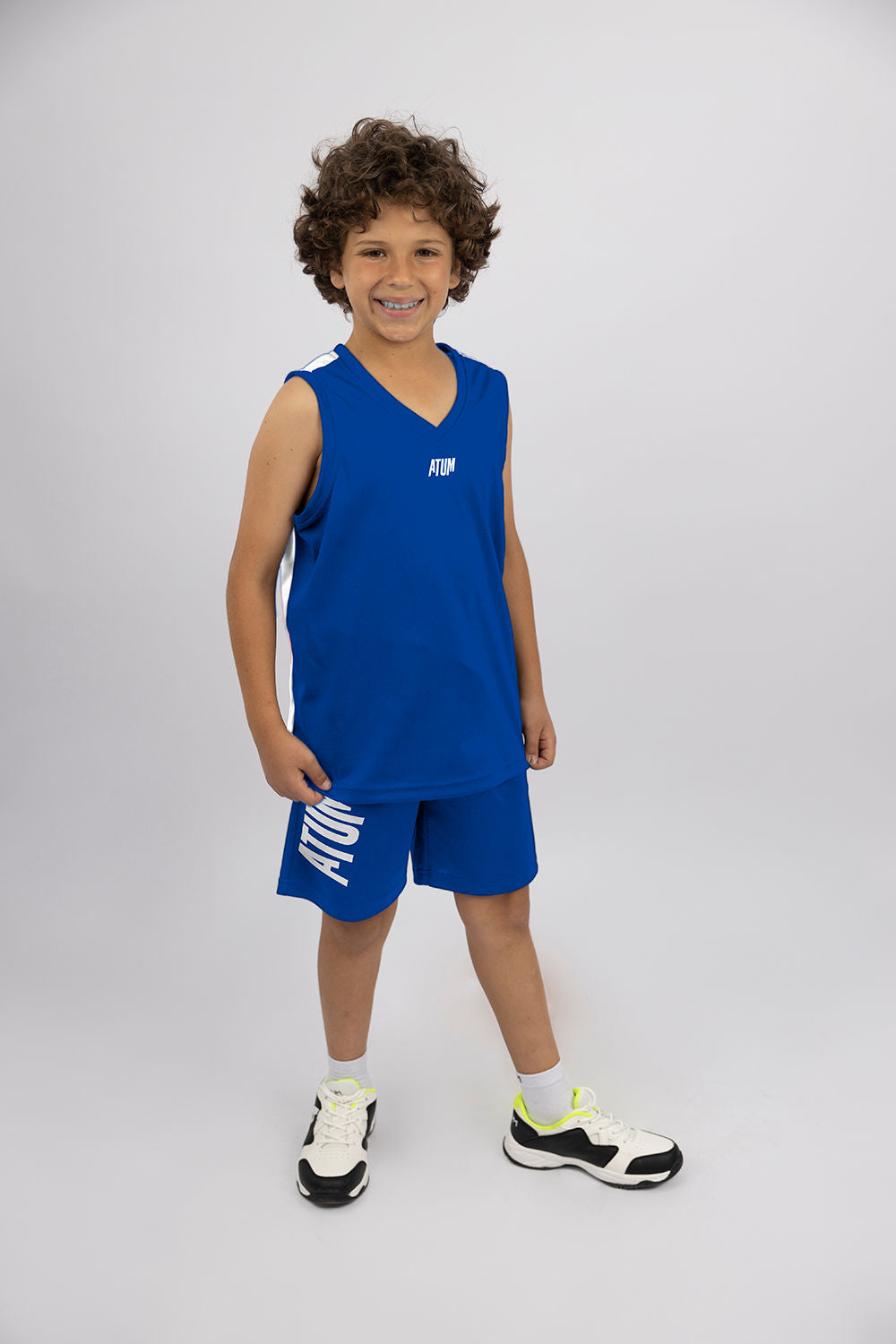 Active Basic V-Neck Tank Top for Boys - قميص داخلي رياضي أساسي برقبة على شكل حرف V للأولاد