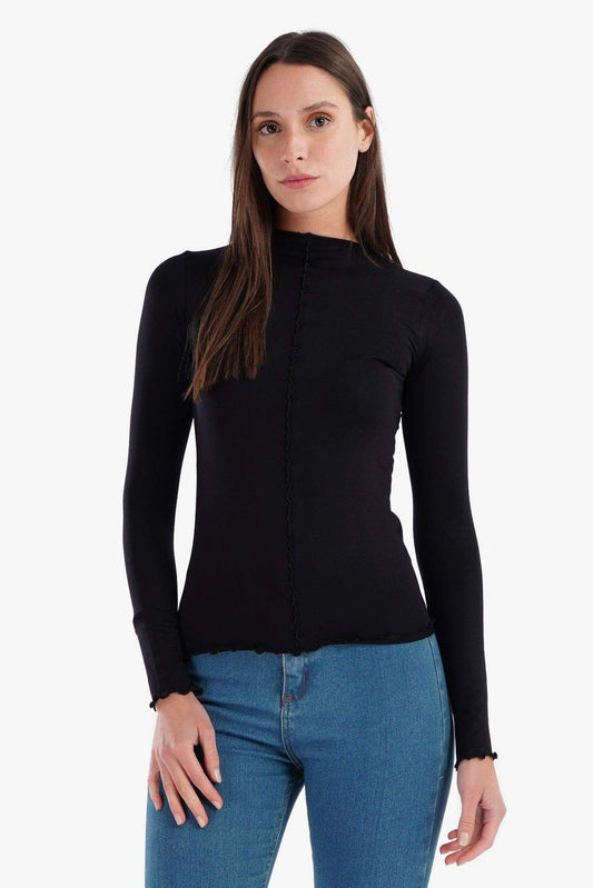 Frilled Hem Slim Top - Carina - ??’????????ñ??�ÿ??ƒ?ÿ????