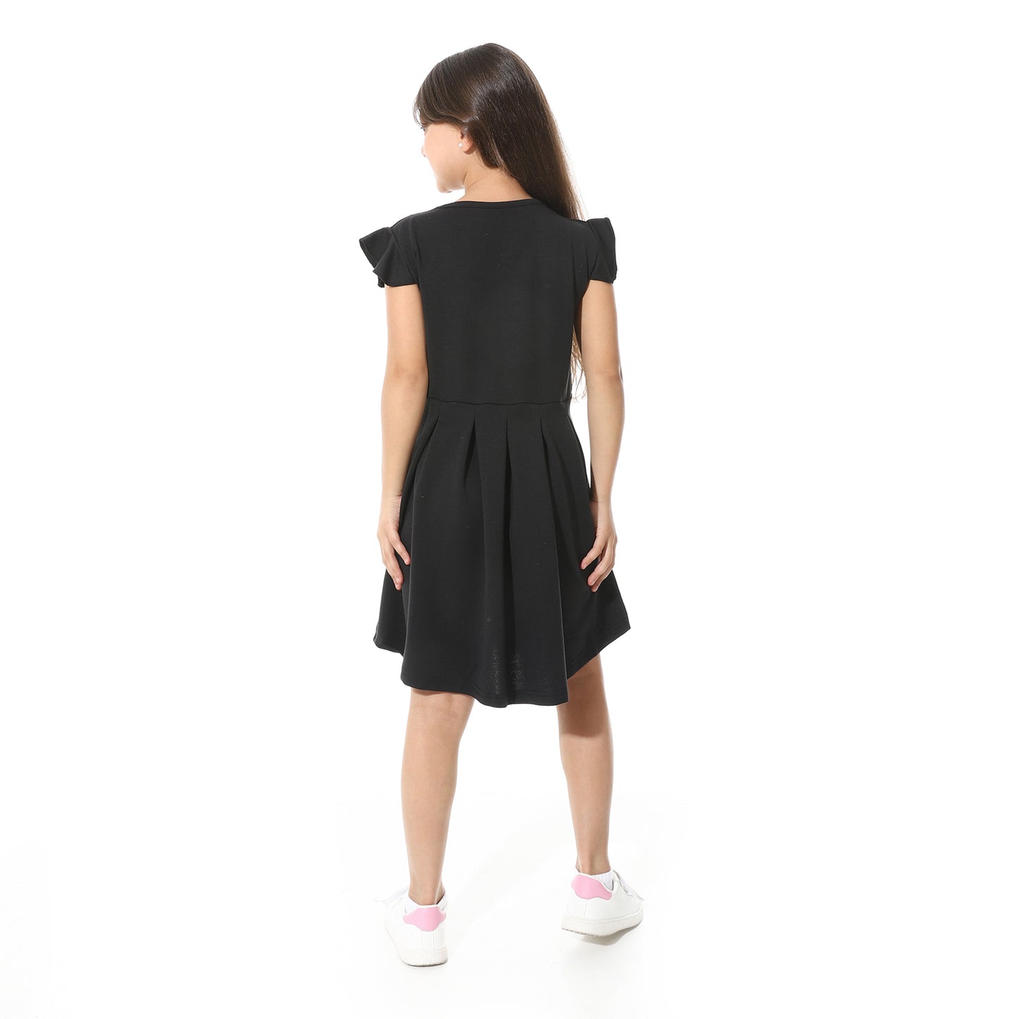 Cap Sleeves Flower Printed Dress for Teen Girls - فستان بأكمام قصيرة مطبوع عليه زهور للفتيات المراهقات