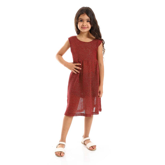 Teen Girls Sleeveless Stitched Dress