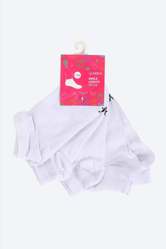 جوارب بناتية بطول الكاحل - 5 أزواج