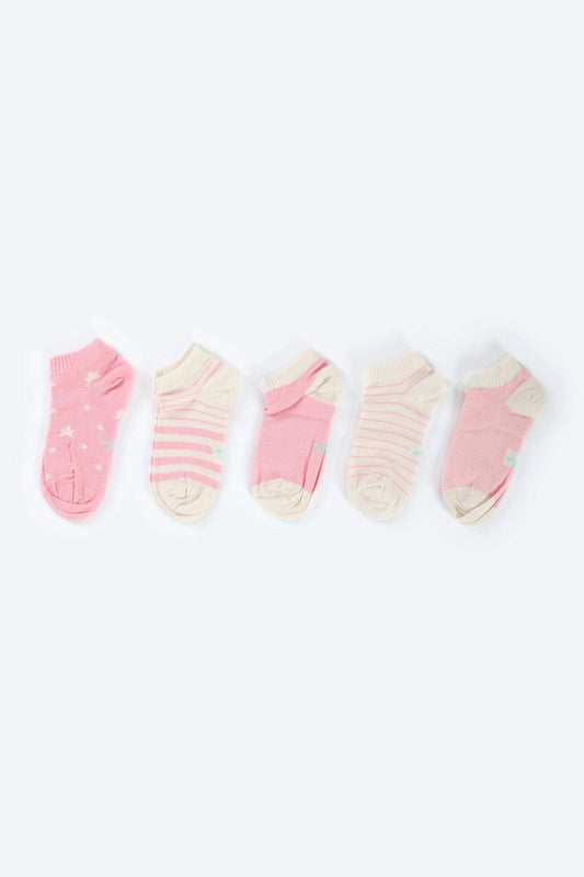 Girly Cotton Ankle Socks - 5 Pairs - Carina - ??’????????ñ??�ÿ??ƒ?ÿ????