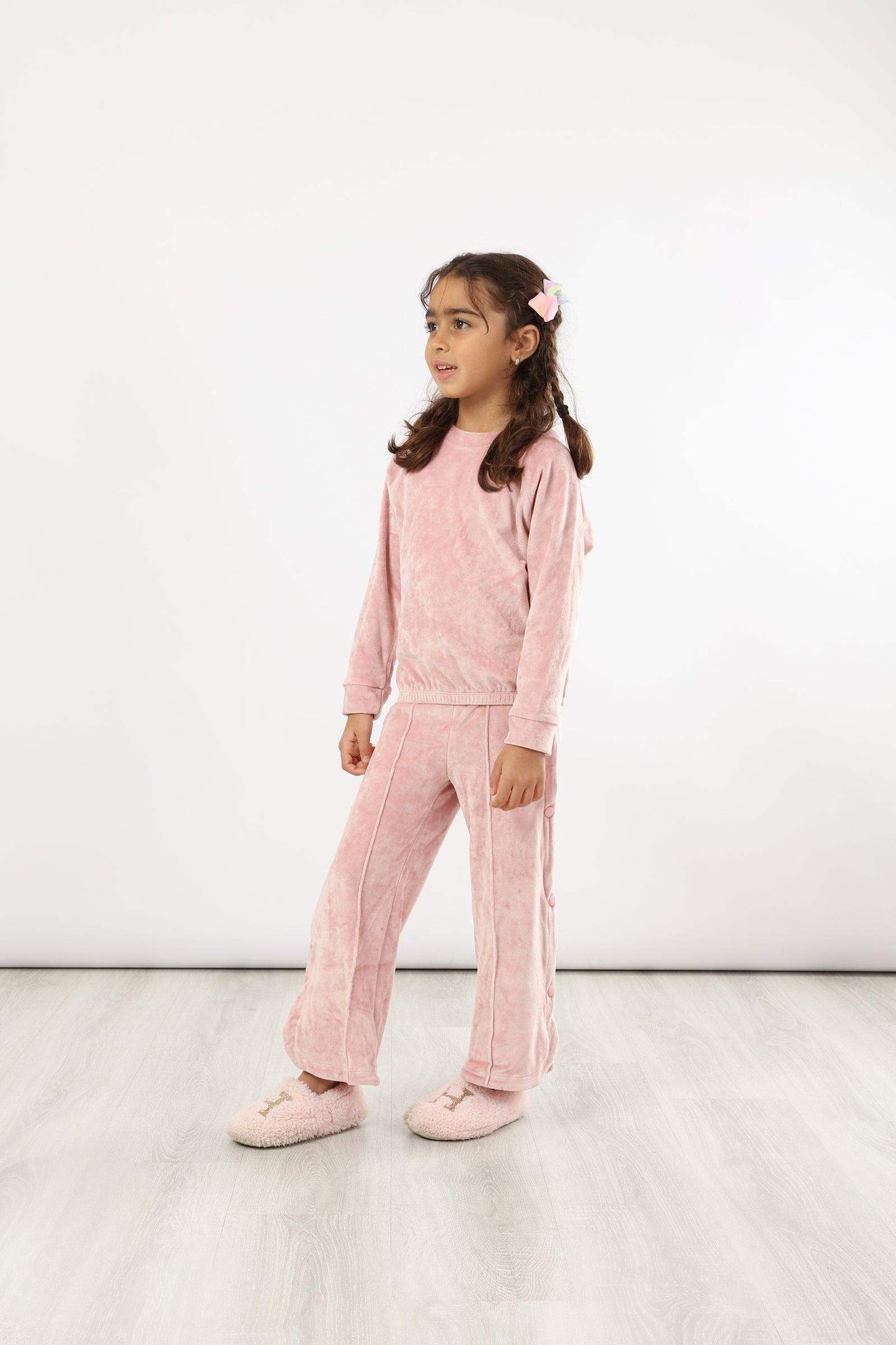 Girly Plain Pyjama with Snap Closure