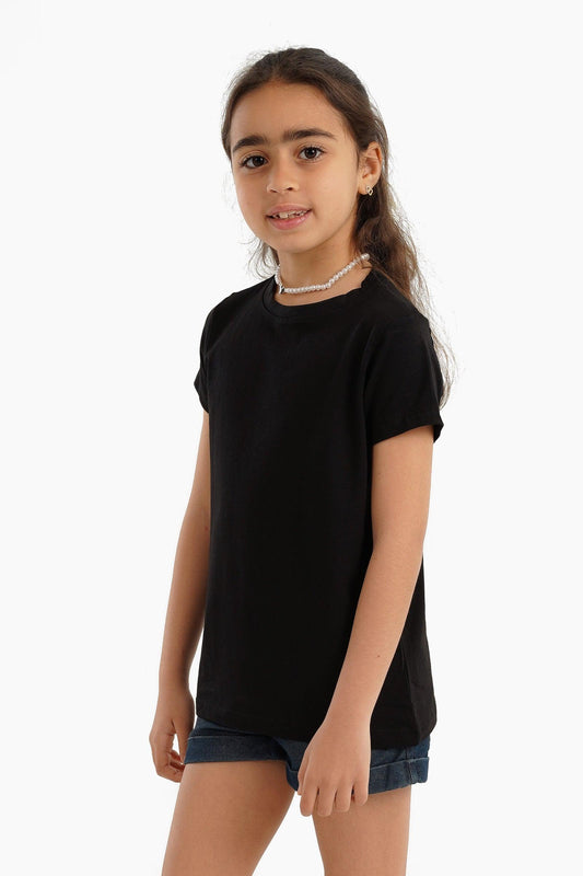 بلوزة بناتية بأكمام قصيرة