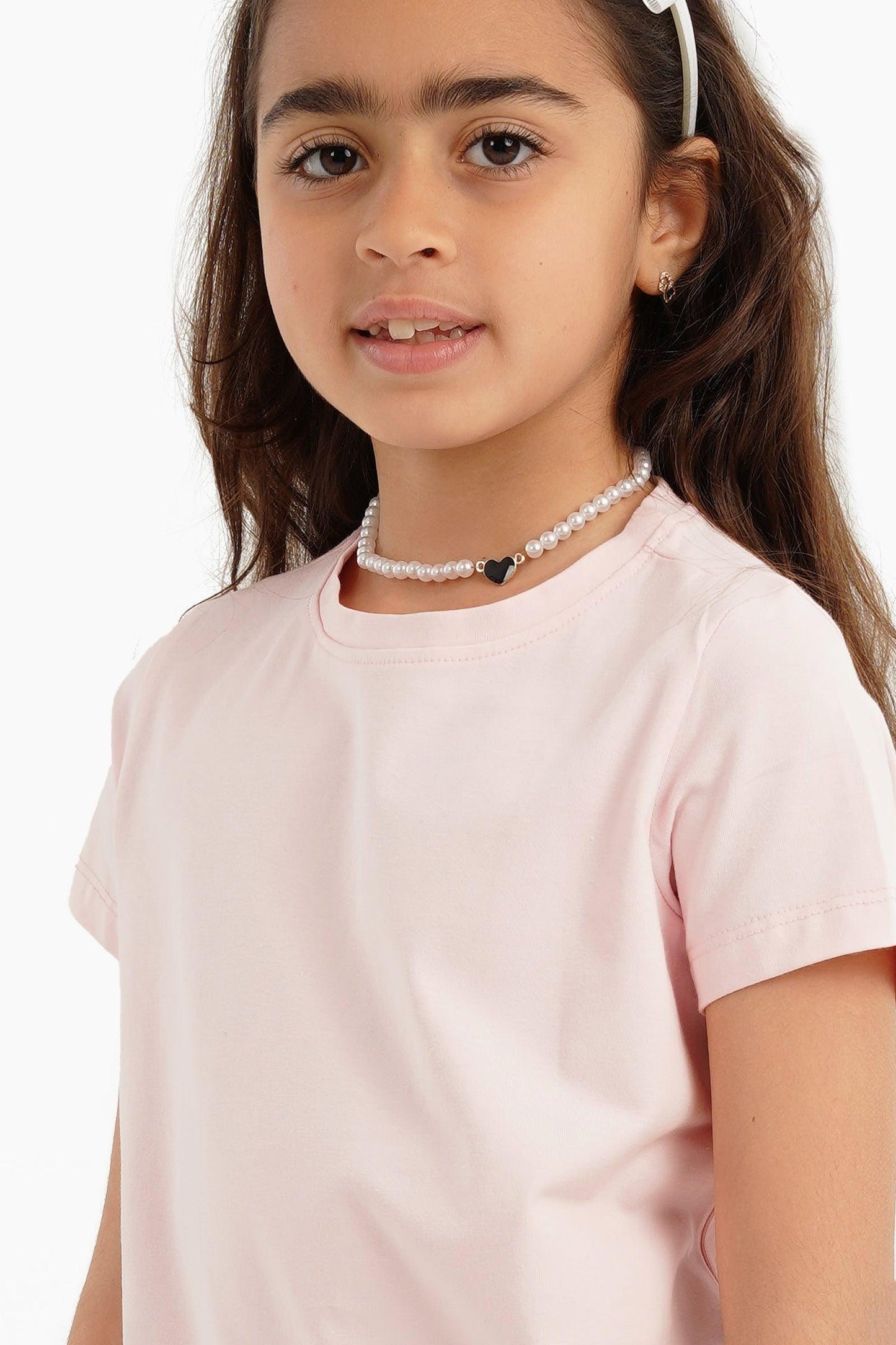 بلوزة بناتية بأكمام قصيرة