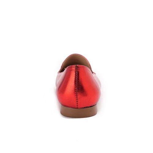 Square Toe Cap Shiny Leather Moccasin