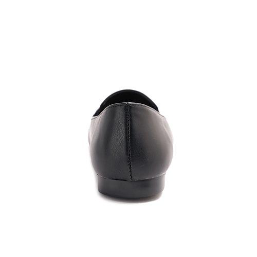 Square Toe Cap Matt Leather Moccasin