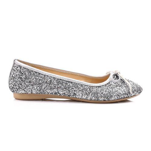 Silver Comfortable Glittery Ballerina
