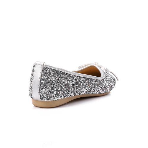 Silver Comfortable Glittery Ballerina