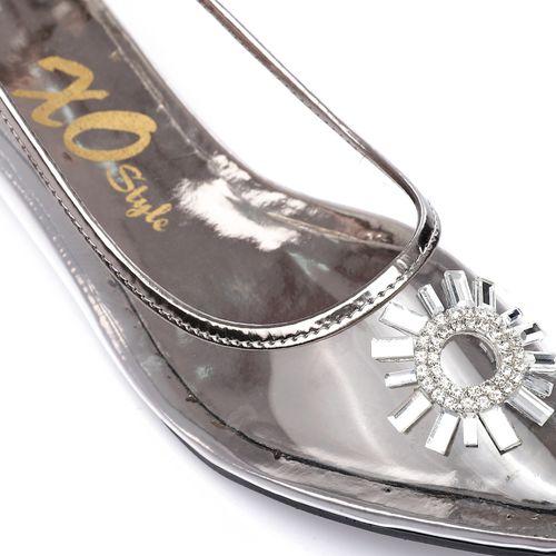 Smoky Strass Transparent Flat Shoes