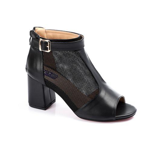 Black Side Mesh Sandal