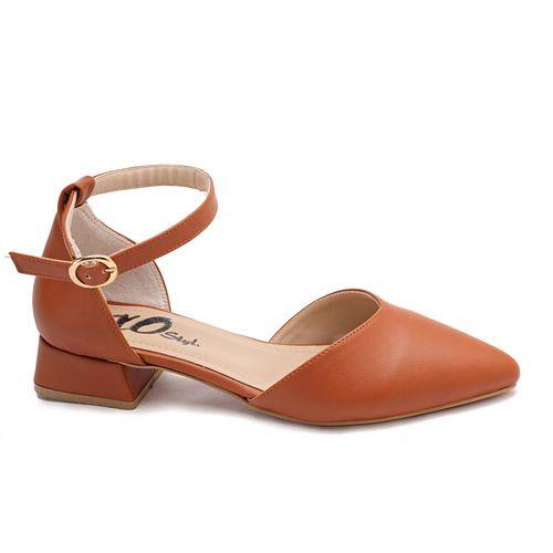 Havana Pointed Toecap Low Heel Shoes