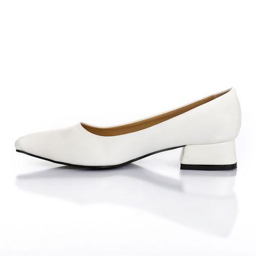 Pointed Toe Wide Heel Shoes