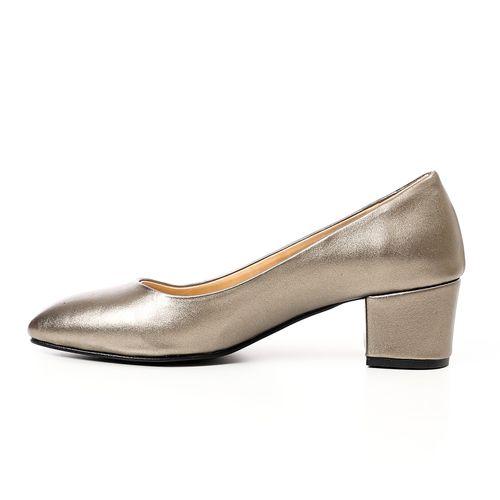 حذاء بكعب عالٍ رمادي دخاني سادة