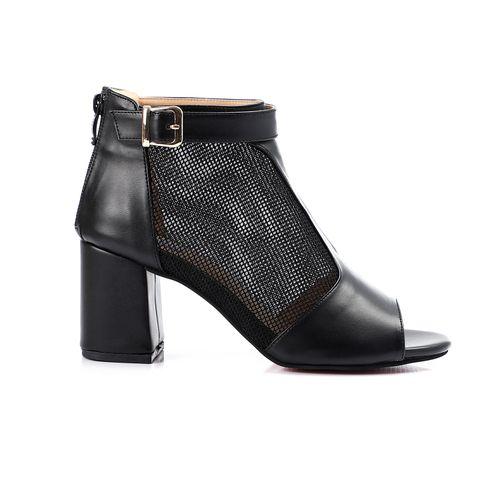 Black Side Mesh Sandal