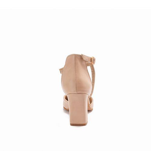 Cafe Rounded Strap High Heels Shoes