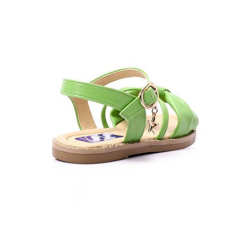 Light Green Knotted Bow Flat Sandal for Teen Girls