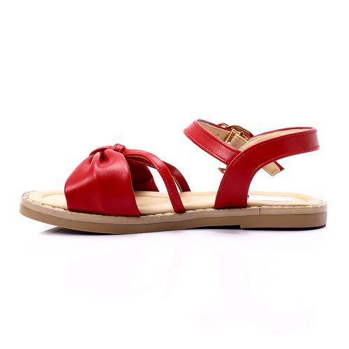 Red Knotted Bow Flat Sandal for Teen Girls