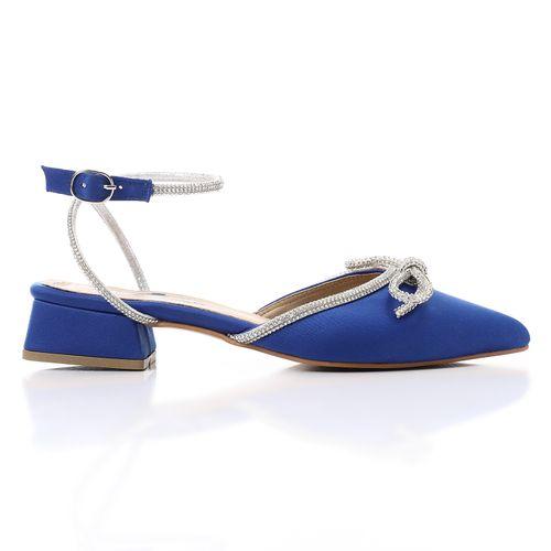 Strass Strap Slingback Heeled Shoes