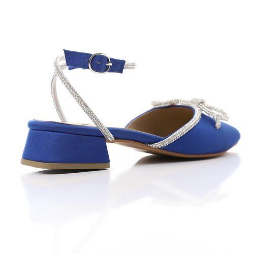 Strass Strap Slingback Heeled Shoes