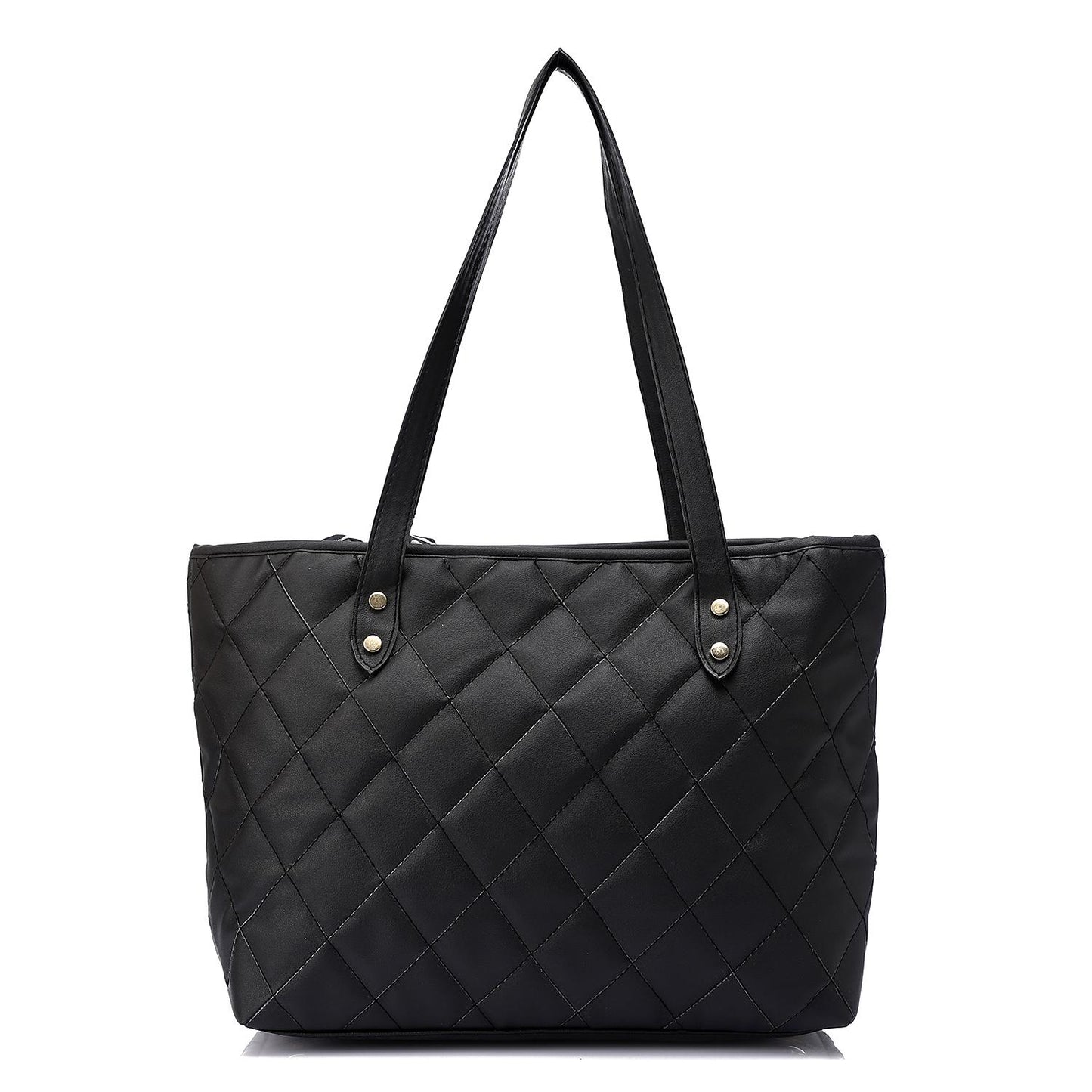 Black Shoulder Bag with Decorative Scarf