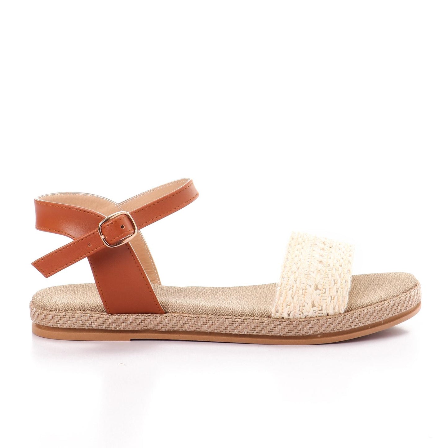 White Simple Flat Sandal