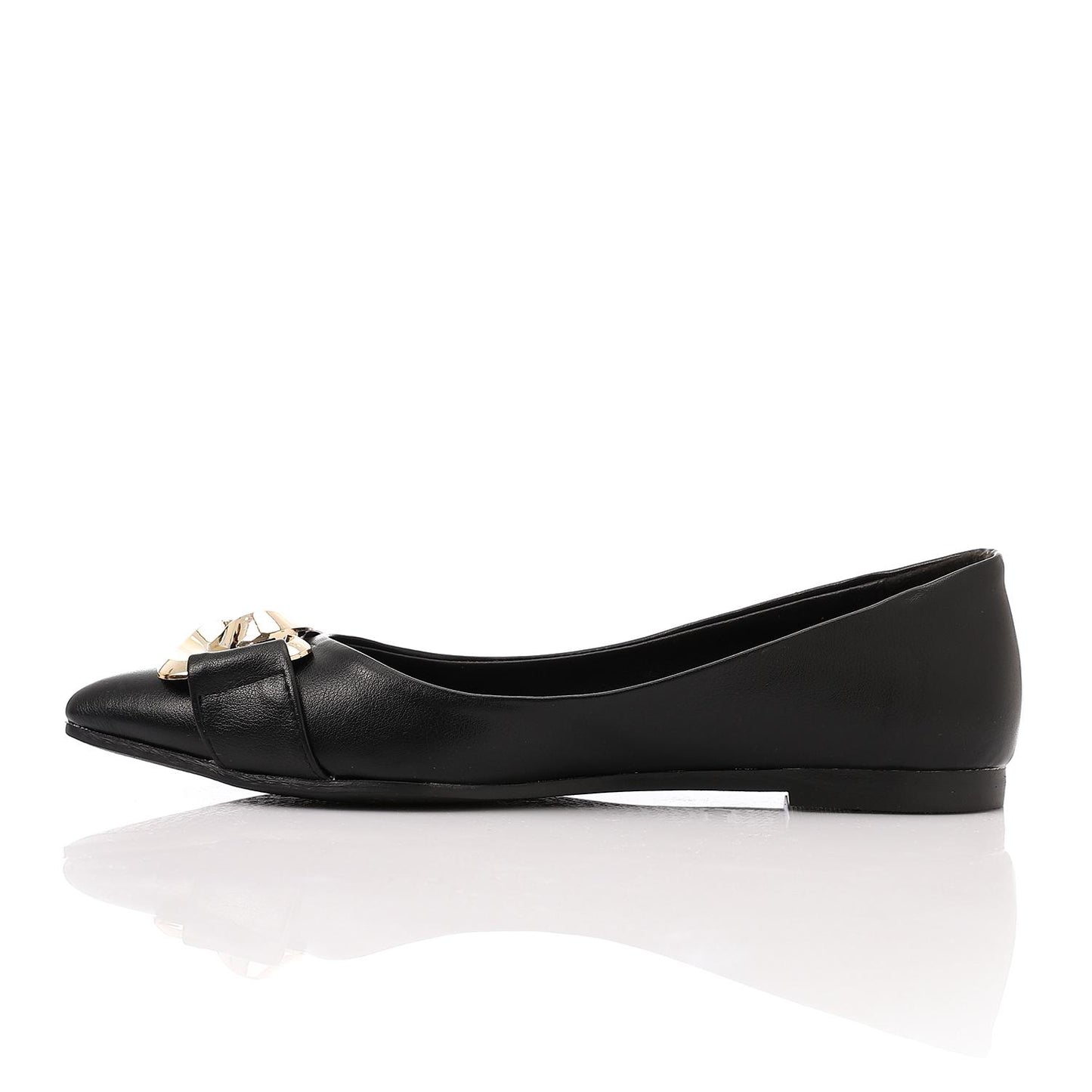 Golden Detail Ballerina Shoes