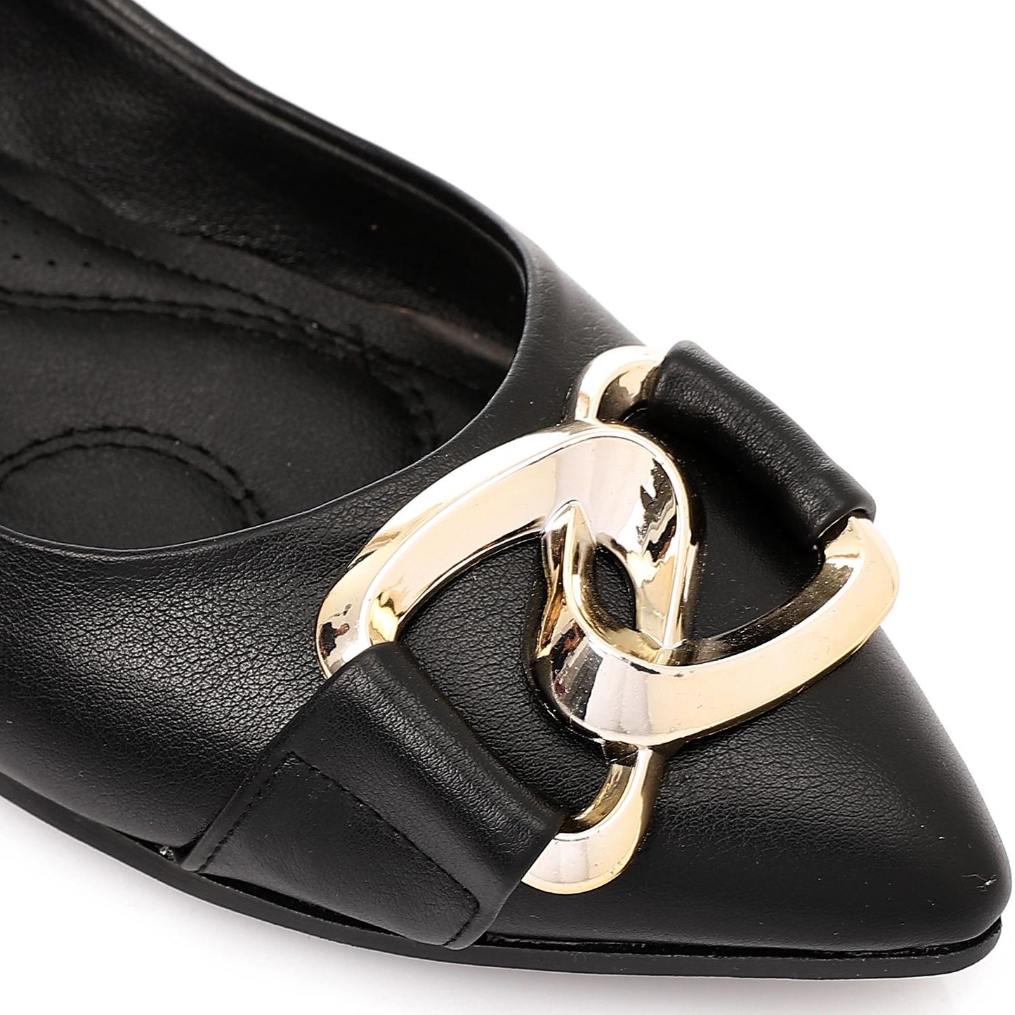 Golden Detail Ballerina Shoes
