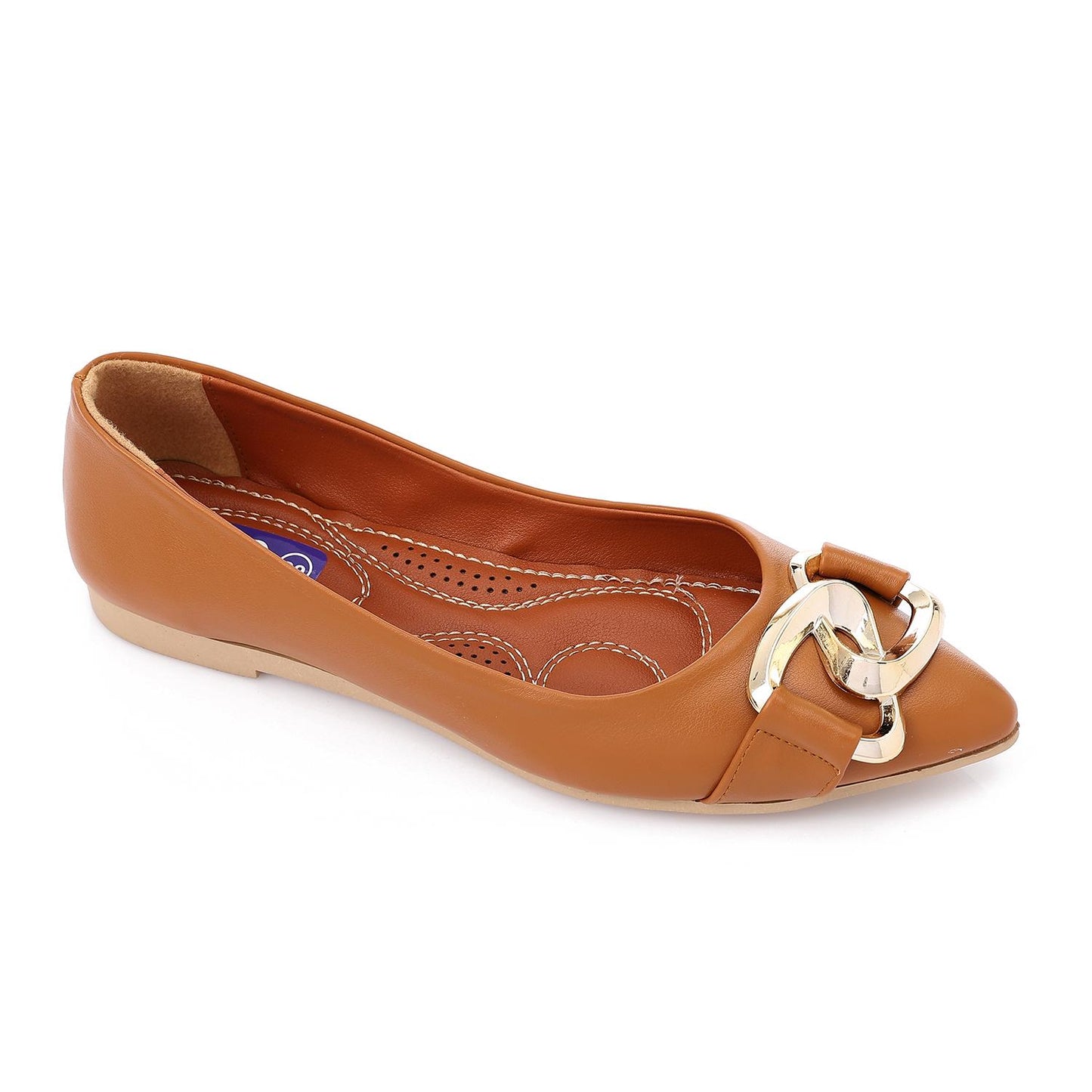 Golden Detail Ballerina Shoes