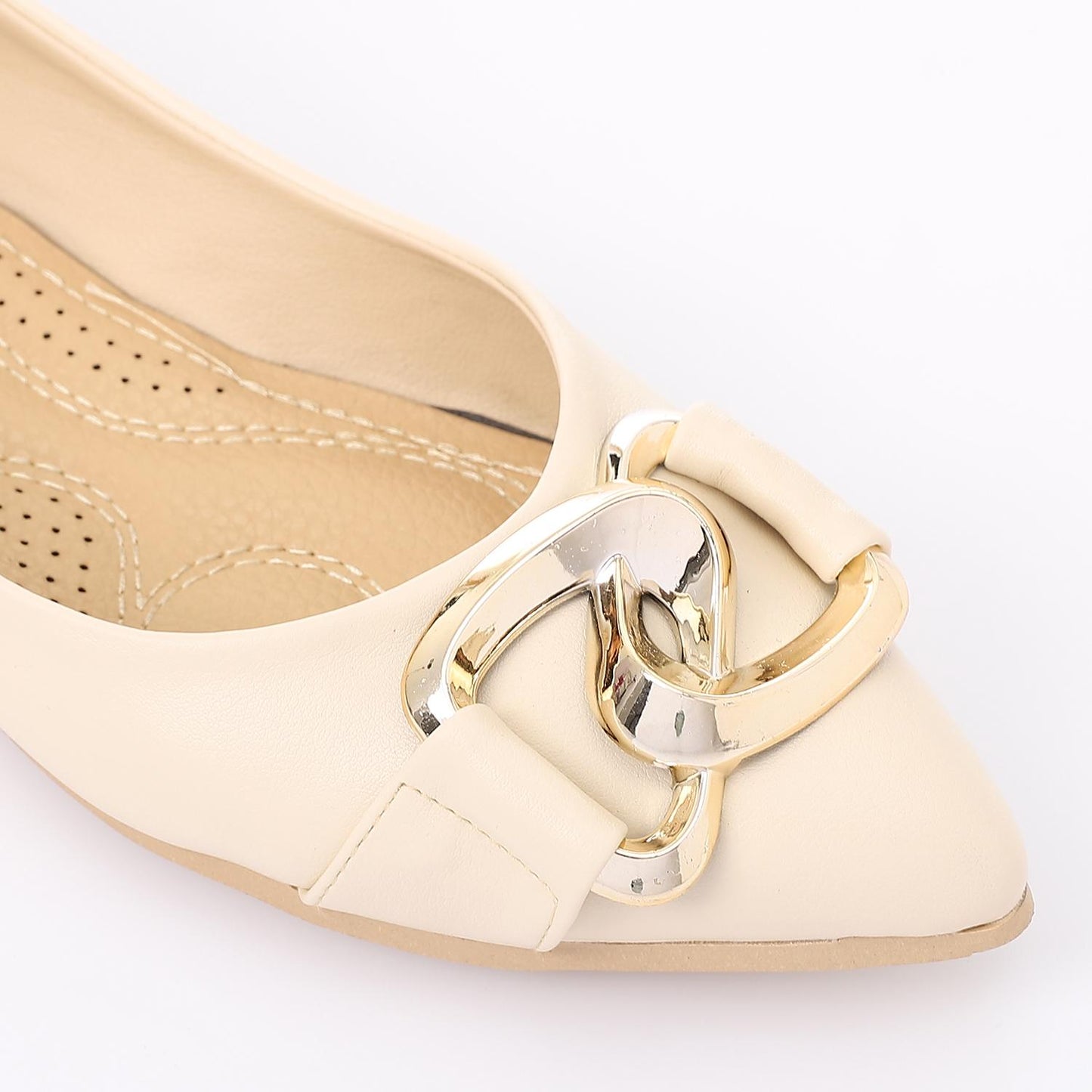 Golden Detail Ballerina Shoes