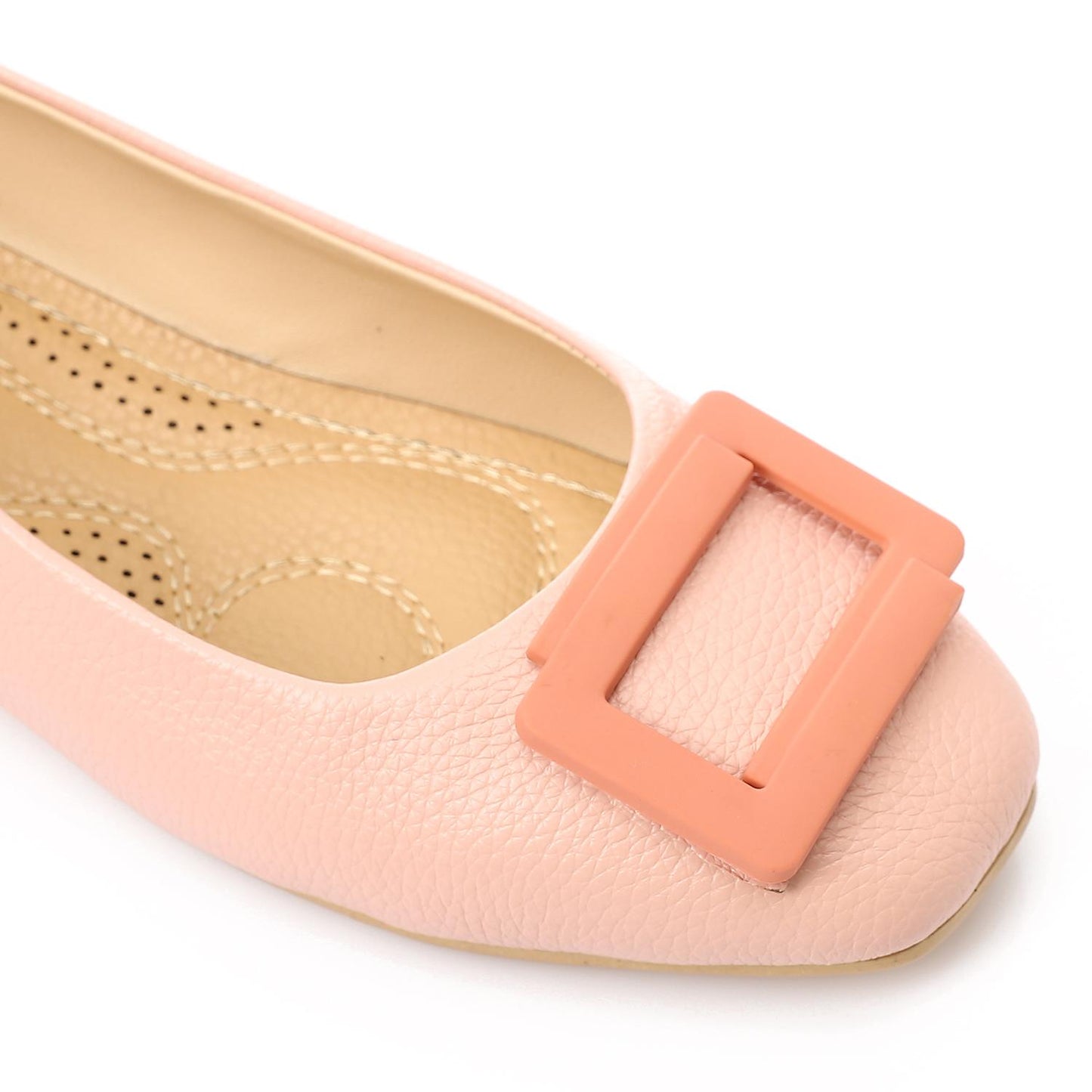 Pink Soft Leather Ballerina Shoes